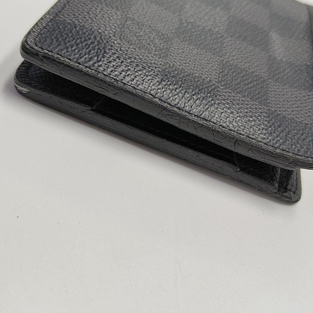 AMERIGO Damier Graphite Coated Canvas Gray