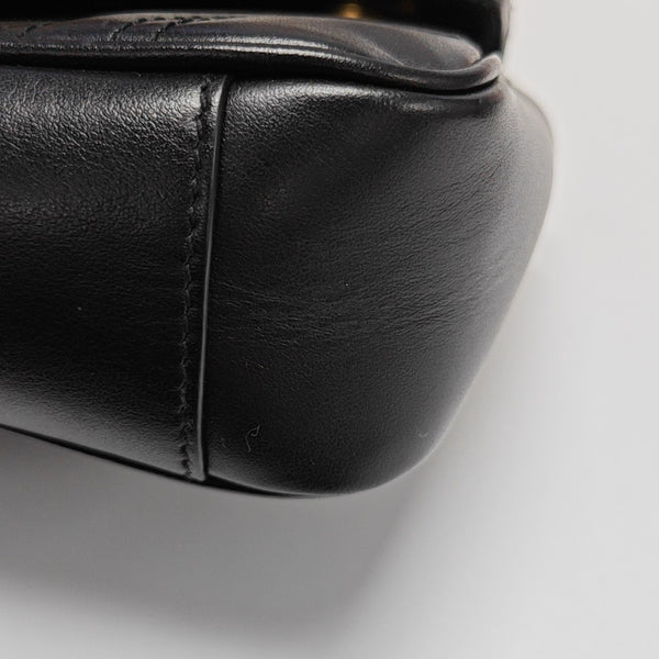 GG Marmont Small Quilted Calfskin Black