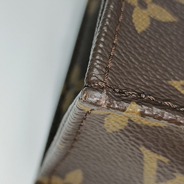 SAC PLAT Mini Monogram Coated Canvas Brown