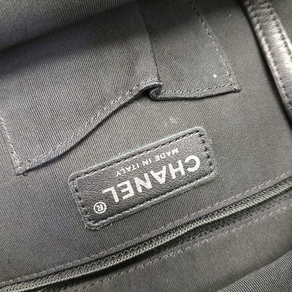 Quilted Calfskin Backpack Black