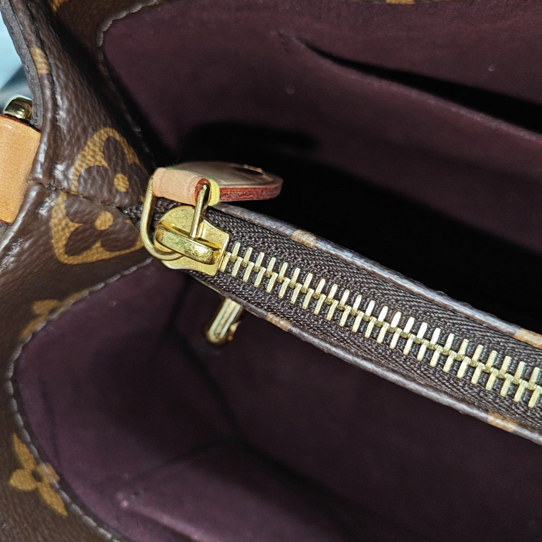 MONTAIGNE BB Monogram Coated Canvas Brown