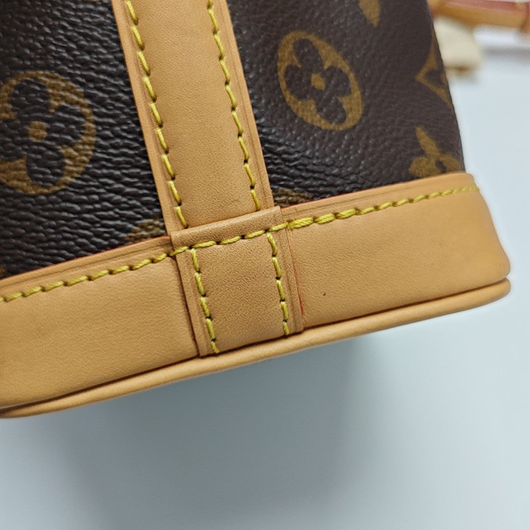 NOÉ Nano Monogram Coated Canvas Brown