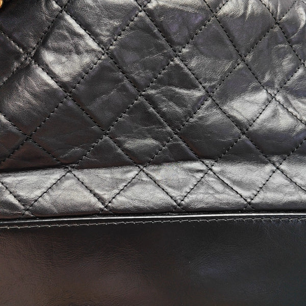 GABRIELLE Medium Quilted Calfskin Black