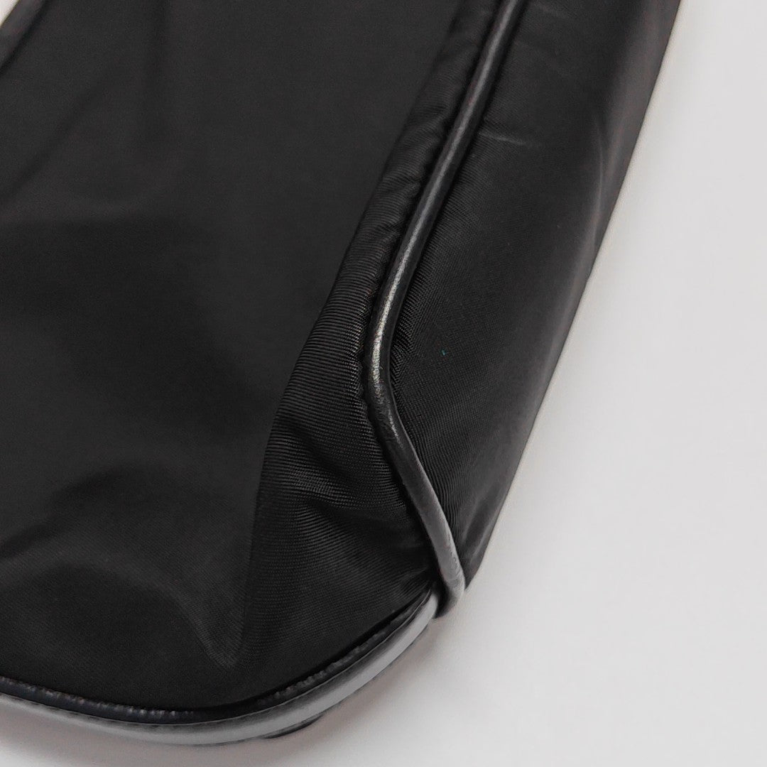 Nylon Top Handle Bag Black