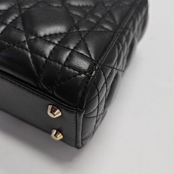 Lady Dior Mini Cannage Lambskin Black