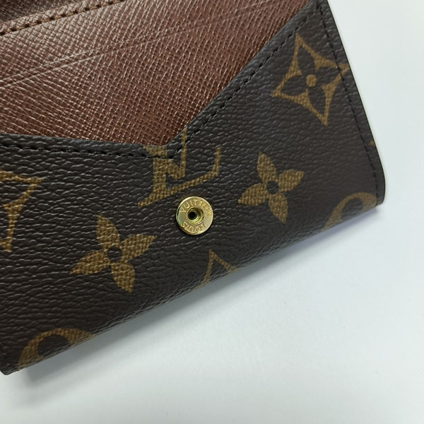ENVELOPPE Monogram Coated Canvas Brown Wallet