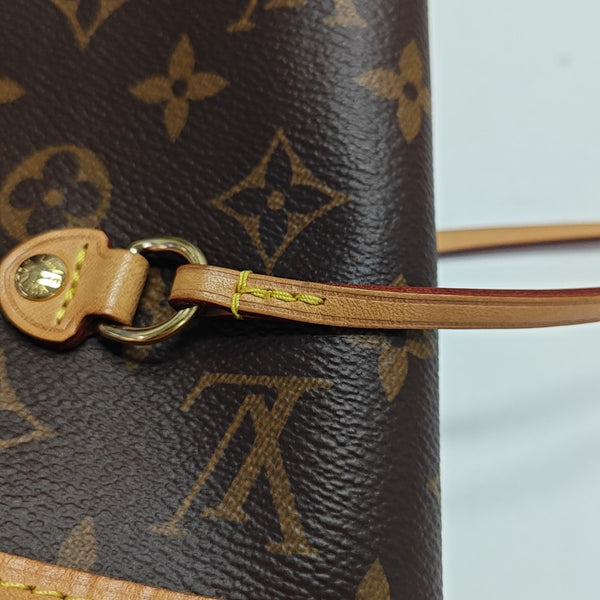 NEVERFULL MM Monogram Coated Canvas Brown