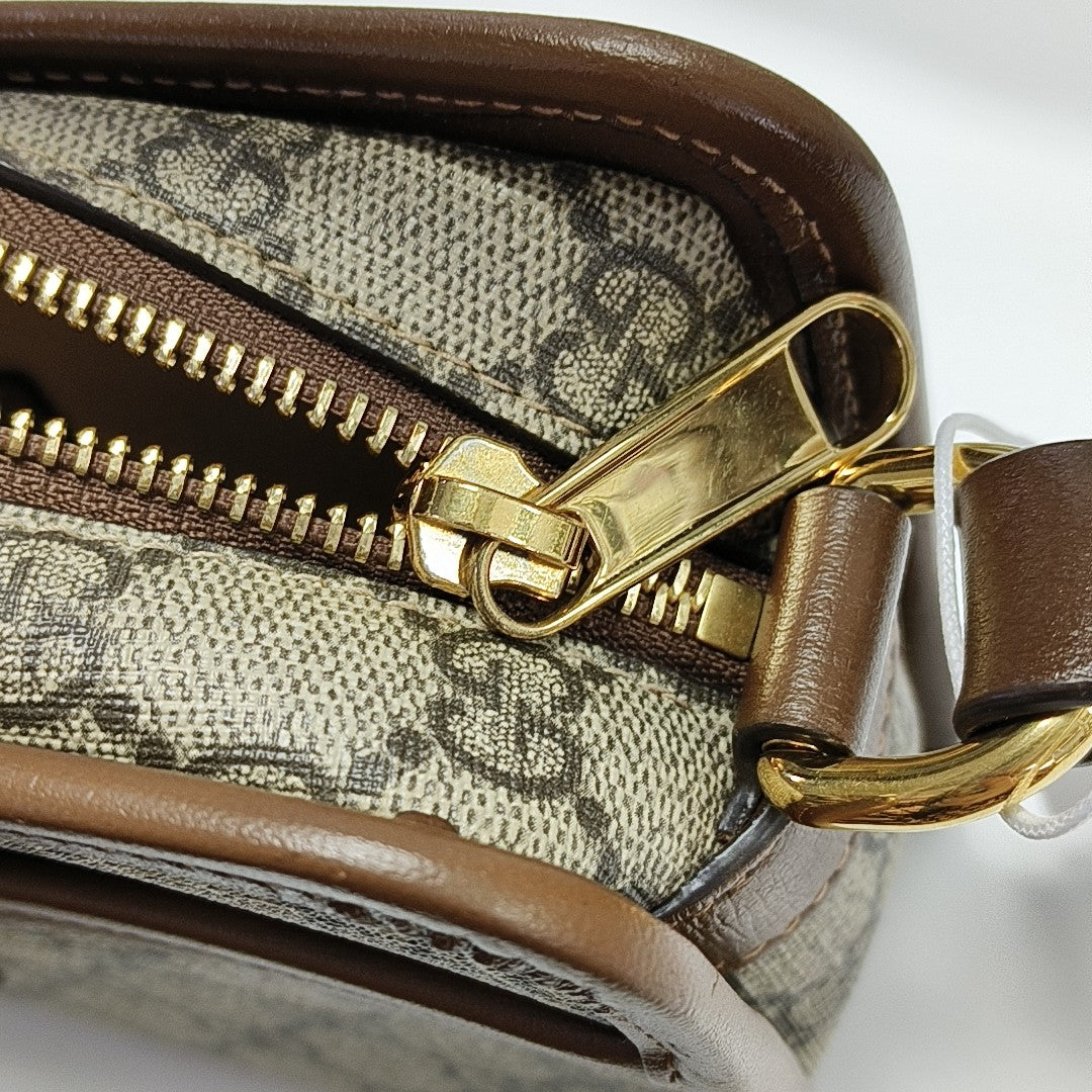 GG Supreme Mini Monogram Coated Canvas Beige