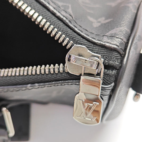 KEEPALL 25 Monogram Coated Canvas Black