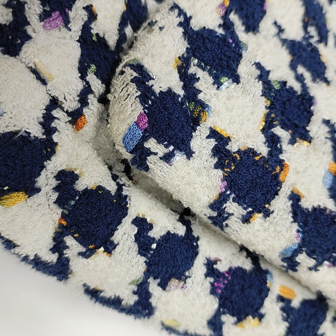 CHANEL 19 Large Quilted Fabric White