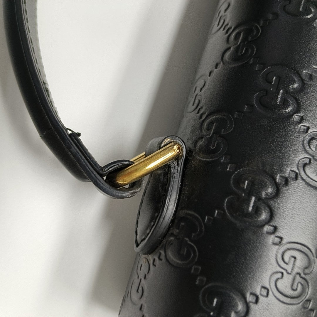 Padlock Medium Monogram Calfskin Black