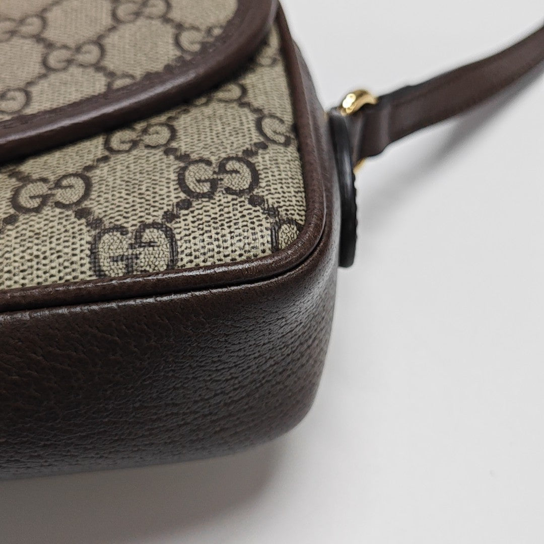 Monogram Coated Canvas Shoulder Bag Mini Beige