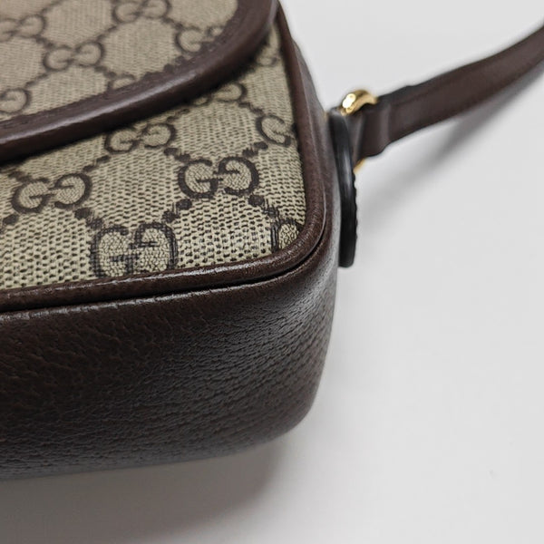 Monogram Coated Canvas Shoulder Bag Mini Beige