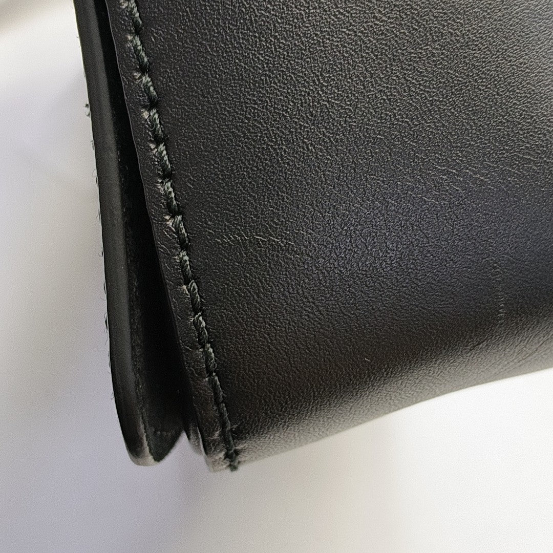 Calfskin Top Handle Bag Black