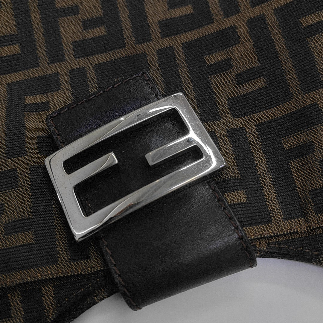 Fabric Shoulder Bag Brown