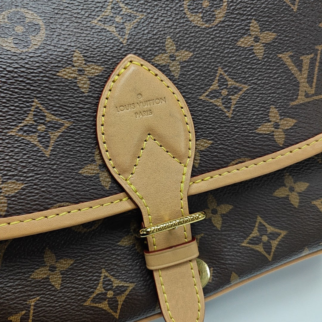 DIANE Monogram Coated Canvas Brown
