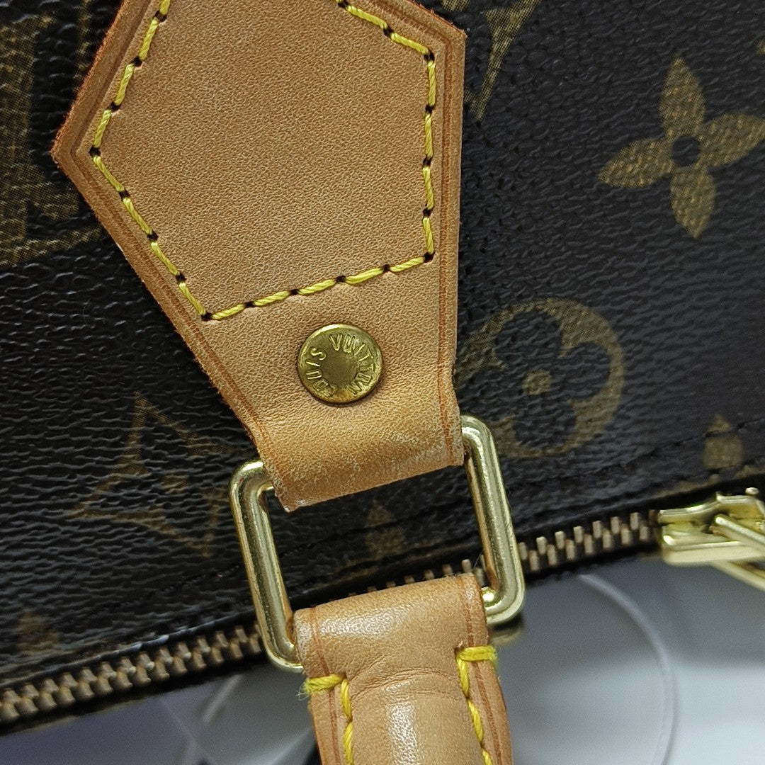 SPEEDY 30 Monogram Coated Canvas Brown