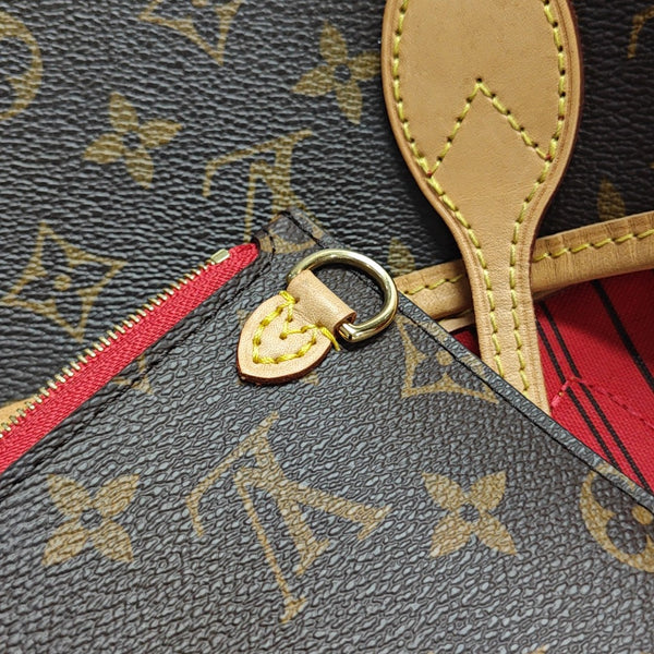 NEVERFULL MM Monogram Coated Canvas Brown
