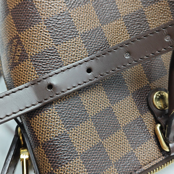 SIENA Damier Ebene Coated Canvas Brown