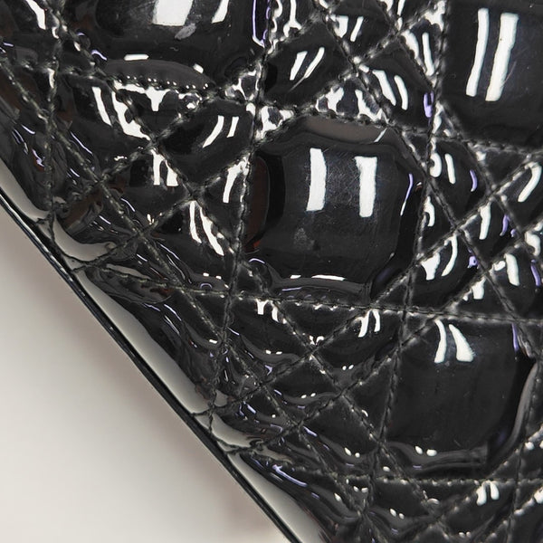 Lady Dior Mini Cannage Patent Leather Black