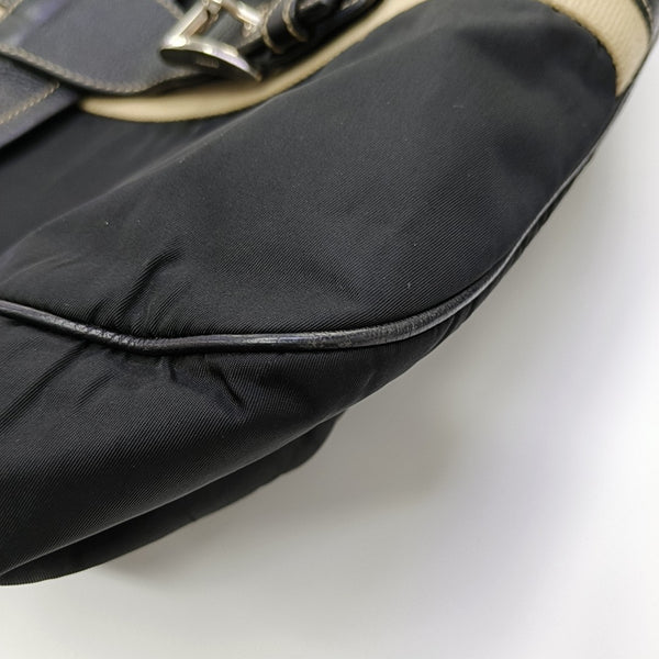 Nylon Top Handle Bag Black