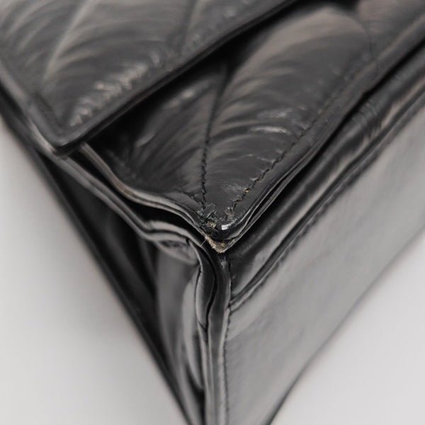 Crush Medium Quilted Calfskin Black