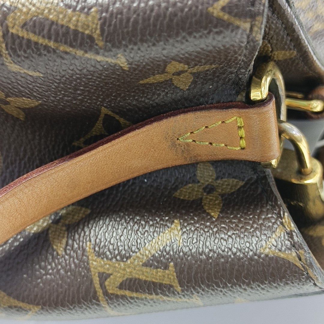 MONTAIGNE Monogram Coated Canvas Brown
