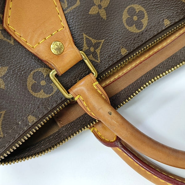SPEEDY 30 Monogram Coated Canvas Brown