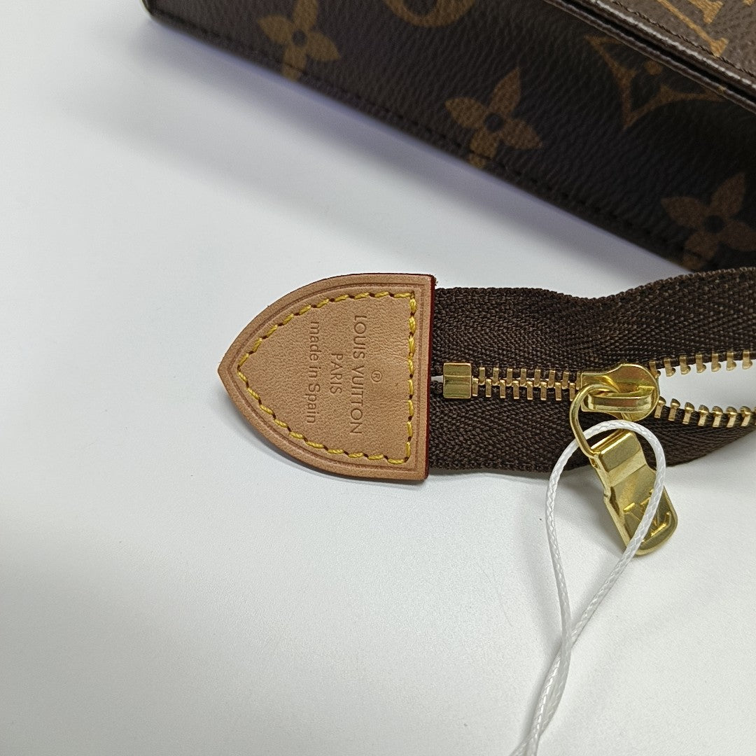 TOILET POCKET 19 Monogram Coated Canvas Brown