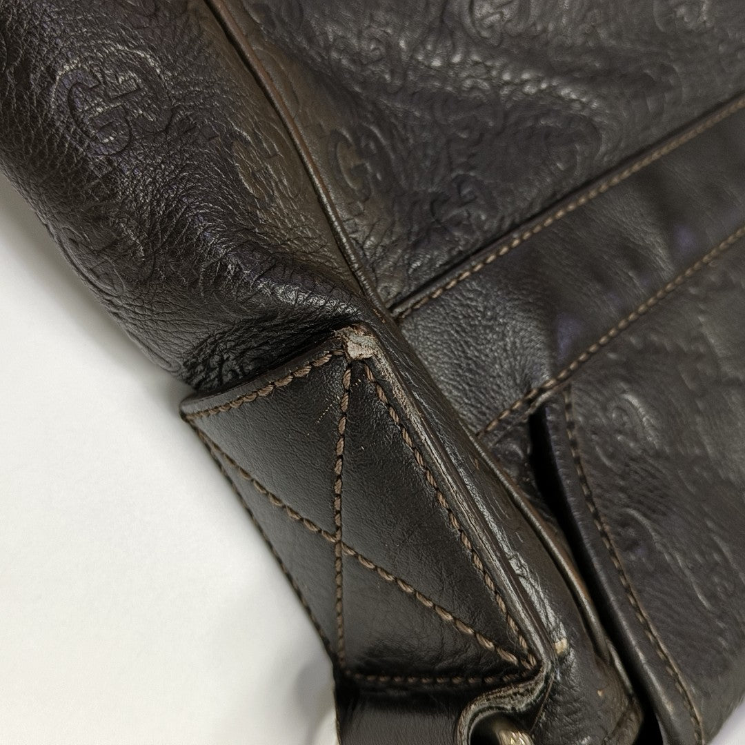GG Imprime Monogram Calfskin Brown