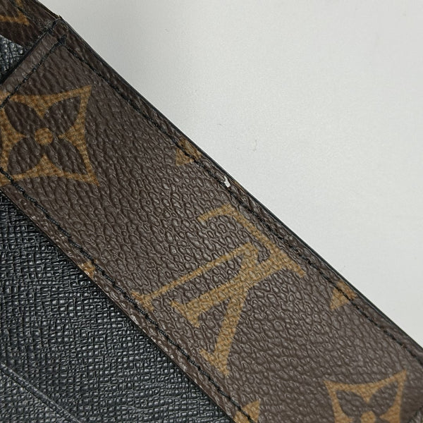 GASPAR Mini Monogram Coated Canvas Brown Wallet