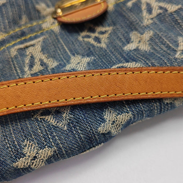PLEATY Monogram Denim Blue