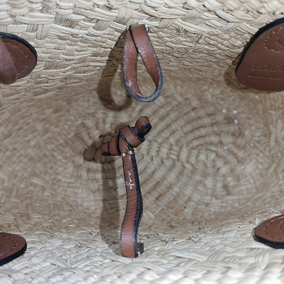 Straw Top Handle Bag Beige