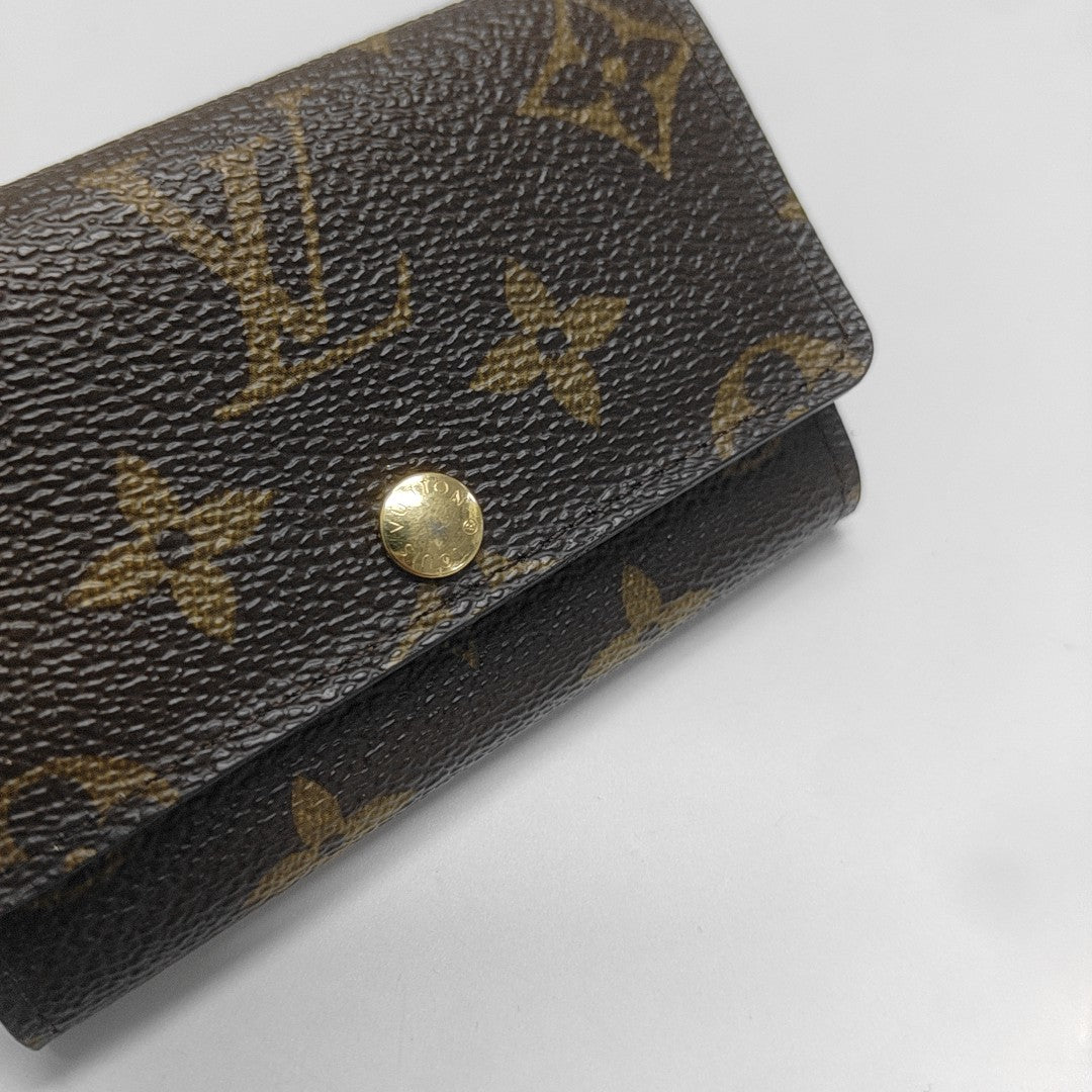 Monogram Coated Canvas Wallet Brown