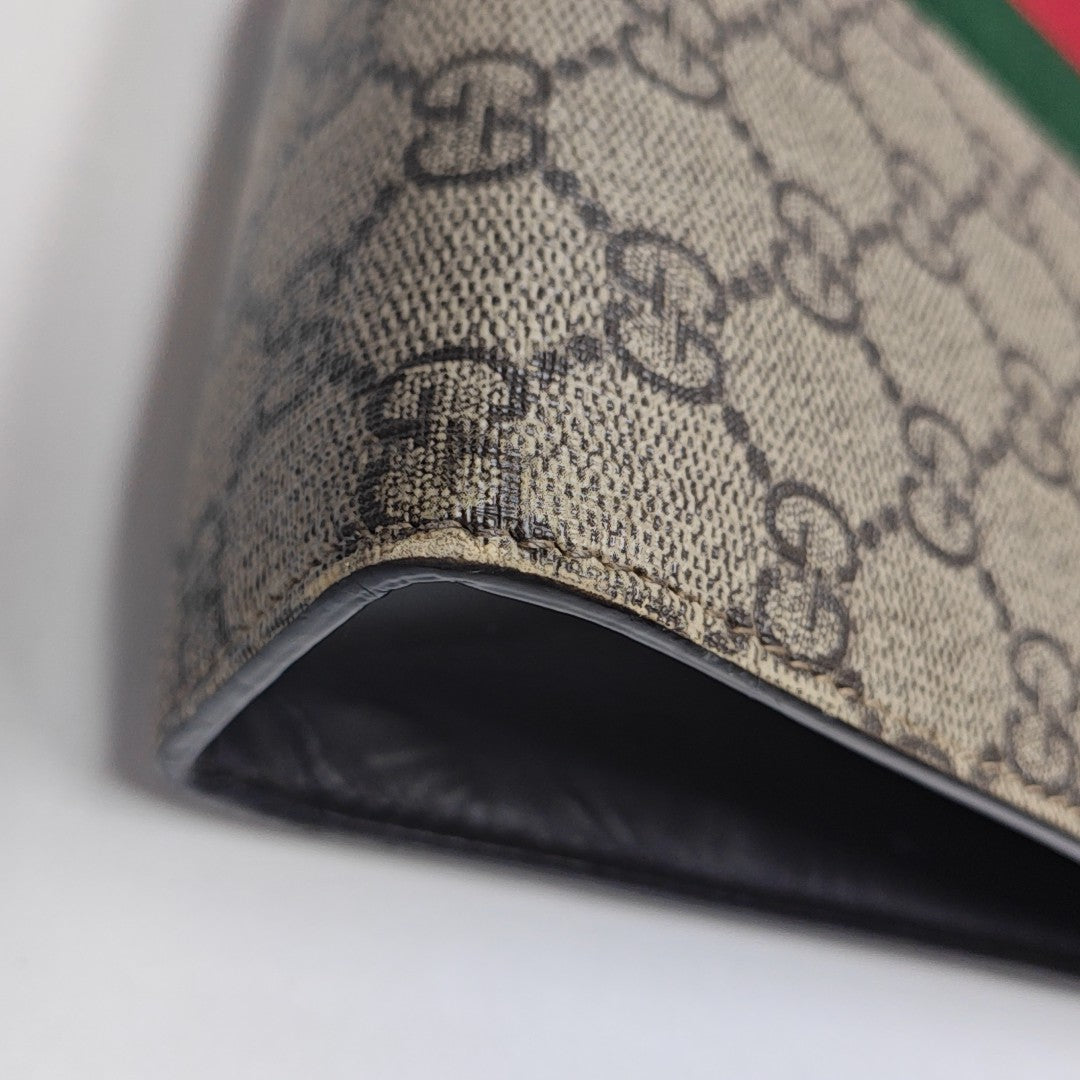 GG Supreme Monogram Coated Canvas Black