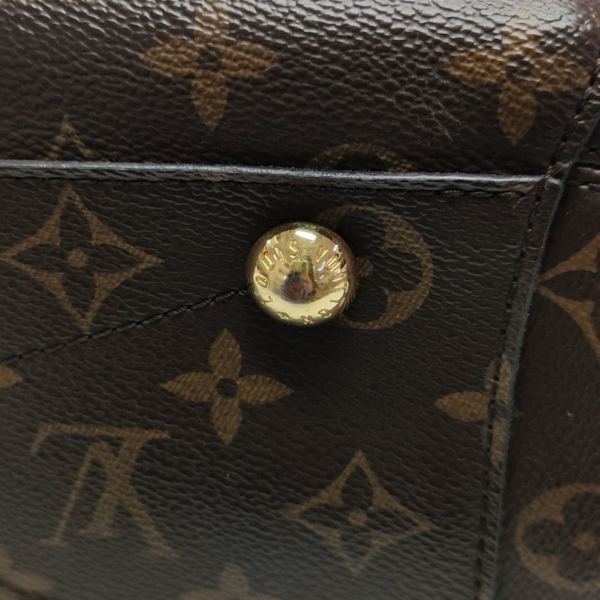 MONTAIGNE MM Monogram Coated Canvas Brown