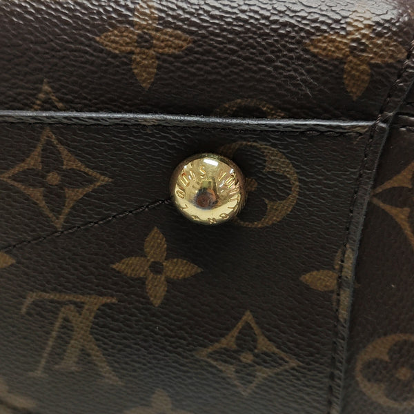 MONTAIGNE MM Monogram Coated Canvas Brown