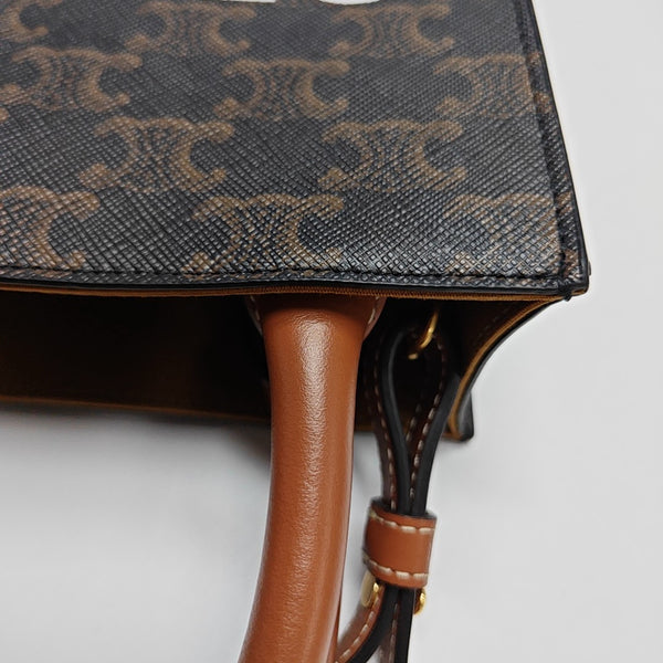 CABAS CELINE Mini Coated Canvas Brown