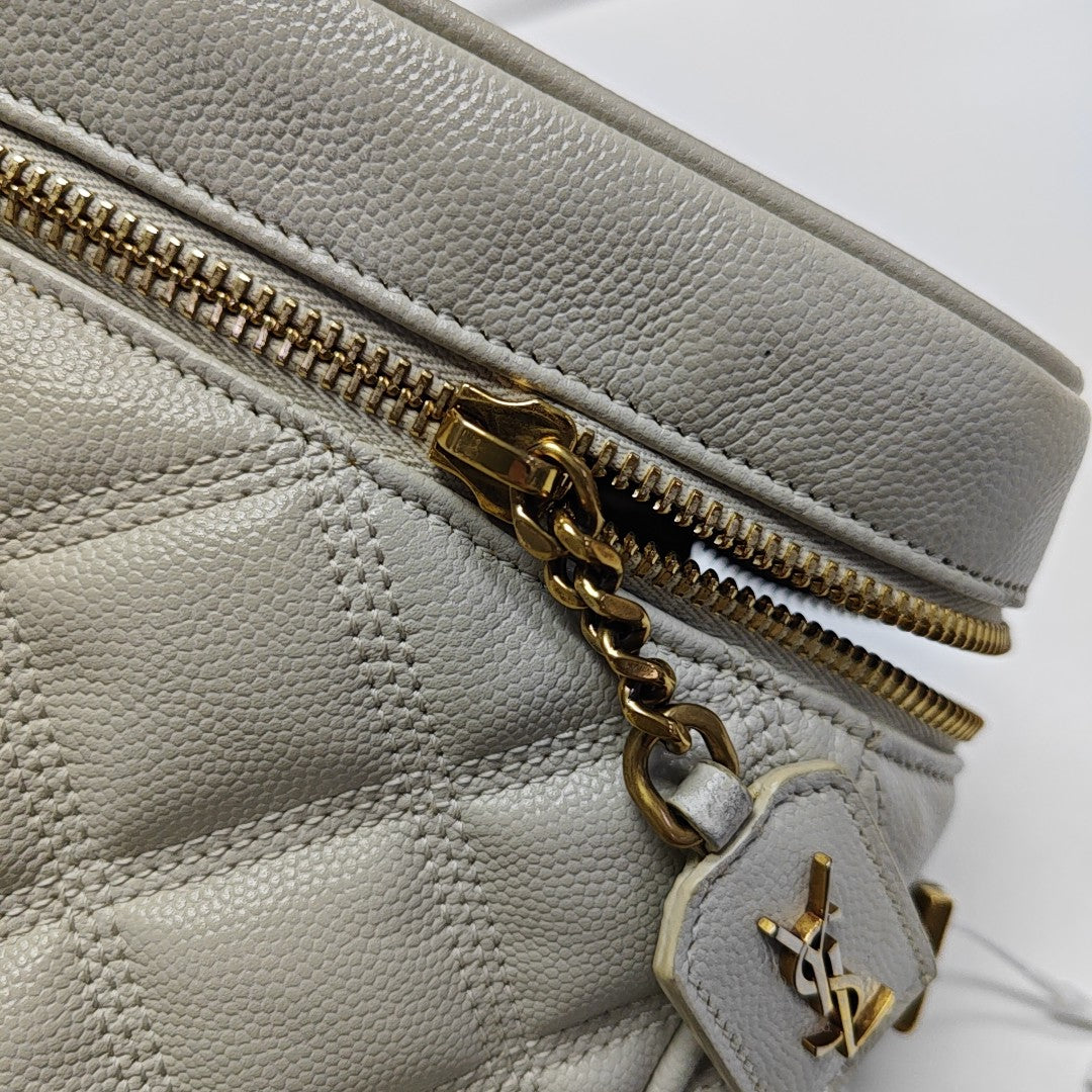 80'S VANITY Quilted Calfskin White