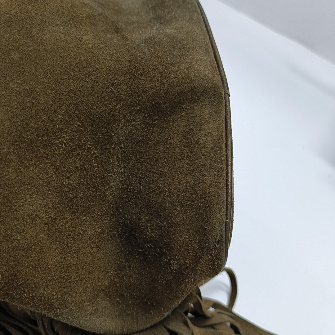 Suede Bucket Bag Brown
