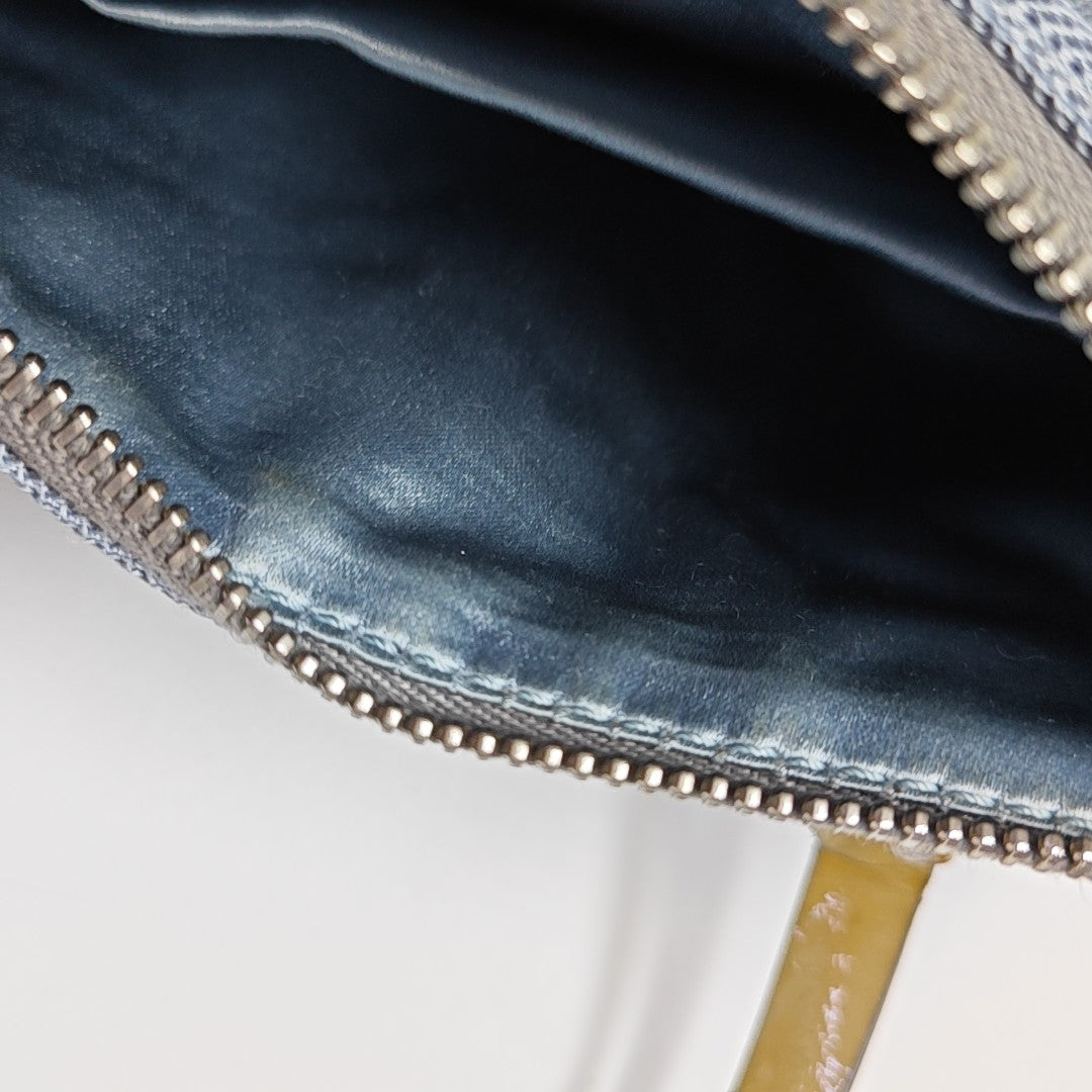 Fabric Top Handle Bag Blue