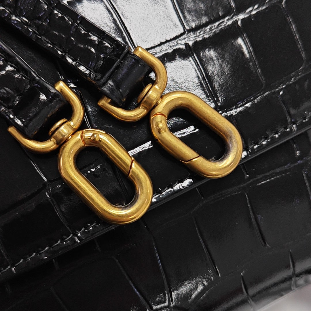 Hourglass Small Calfskin Black