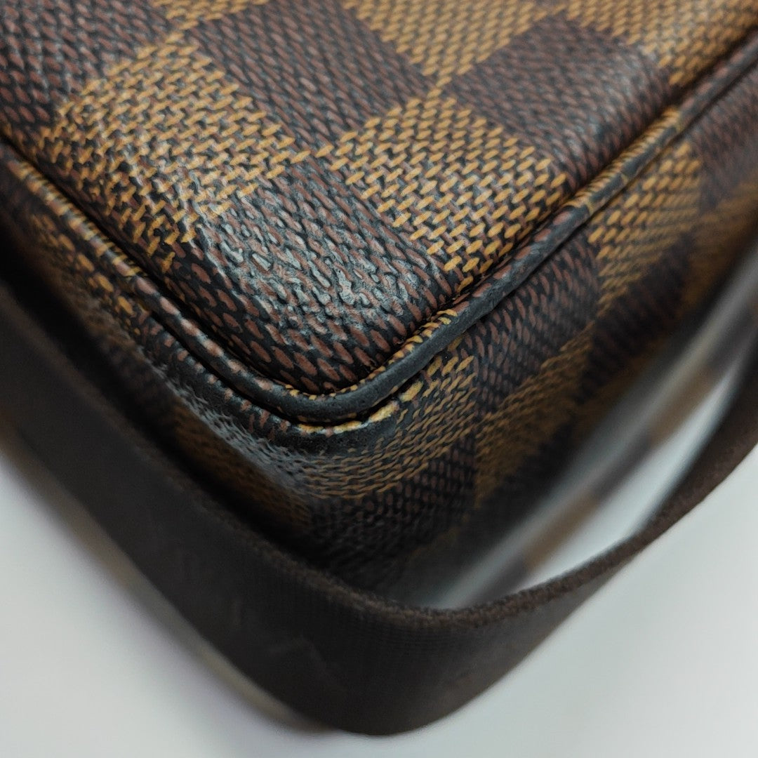 BROADWAY Damier Ebene Coated Canvas Brown