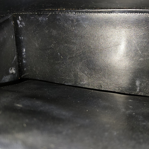 Hourglass East West Tote Small Calfskin Black