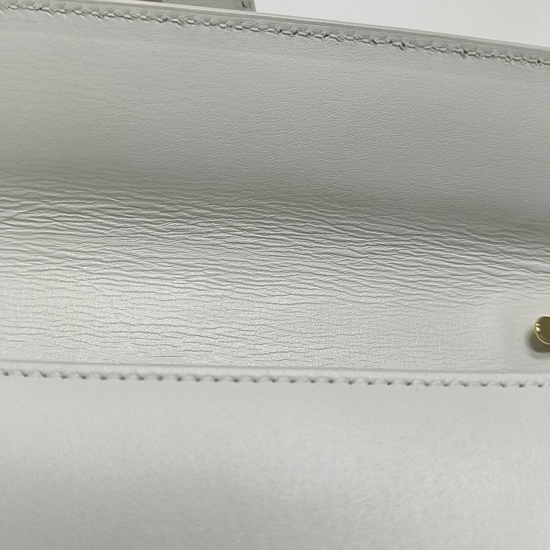 Calfskin Shoulder Bag White