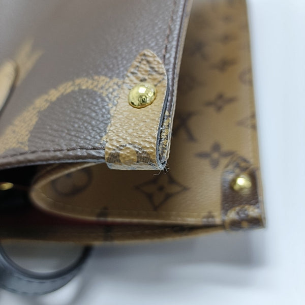Authenticated pre-owned  ONTHEGO MM Monogram Coated Canvas Brown - Tote Bag at Looply