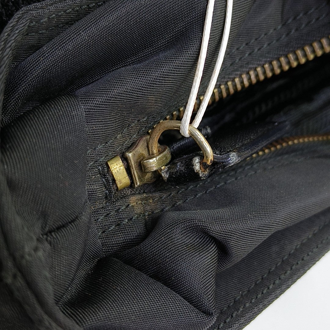 Chain Tote Quilted Nylon Black