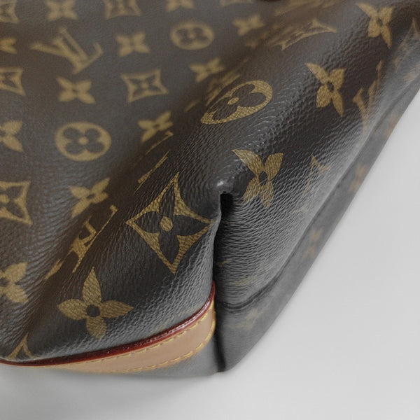 Monogram Coated Canvas Shoulder Bag GM Brown
