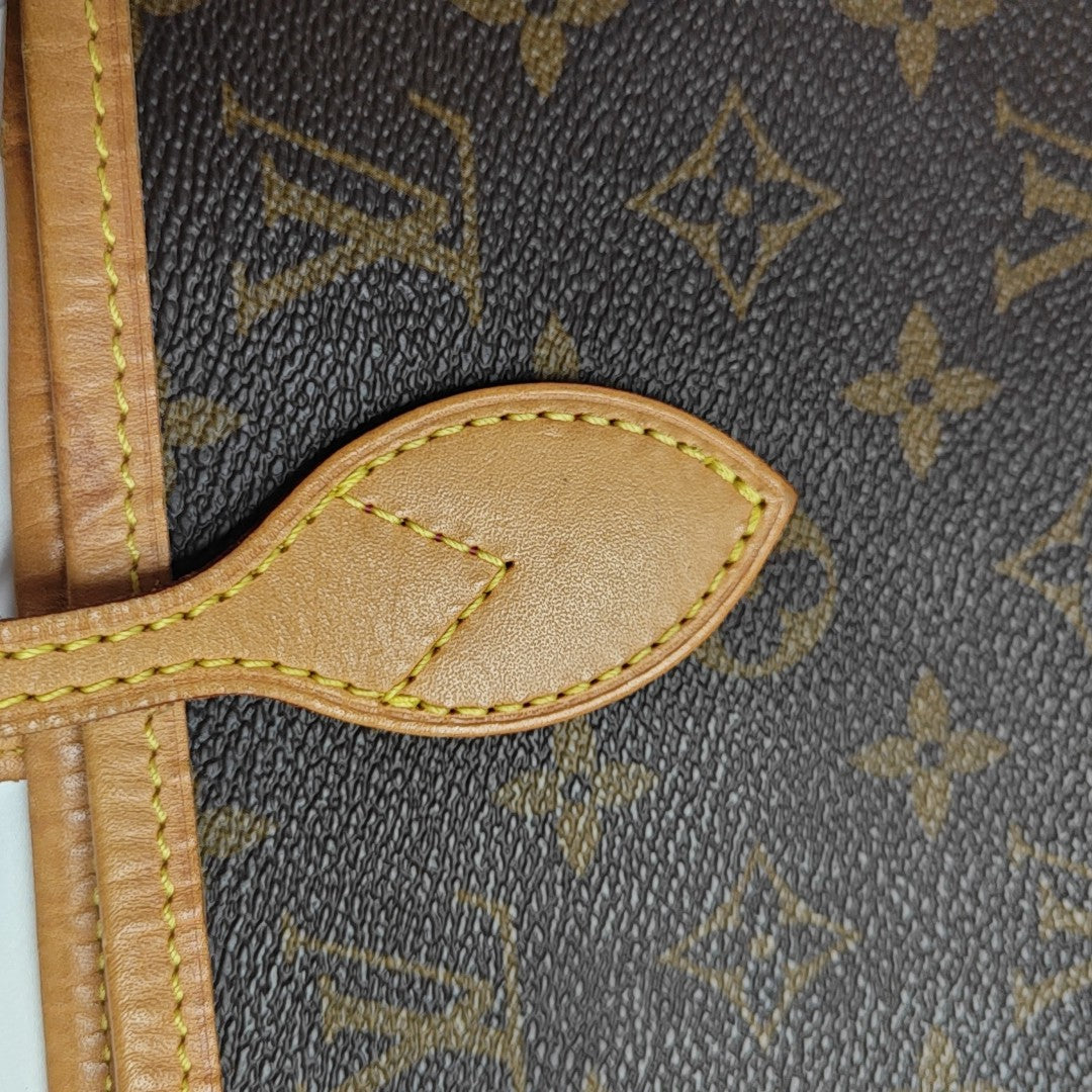 NEVERFULL MM Monogram Coated Canvas Brown