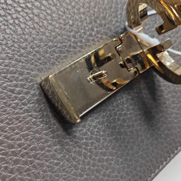 Interlocking G Small Calfskin Gray